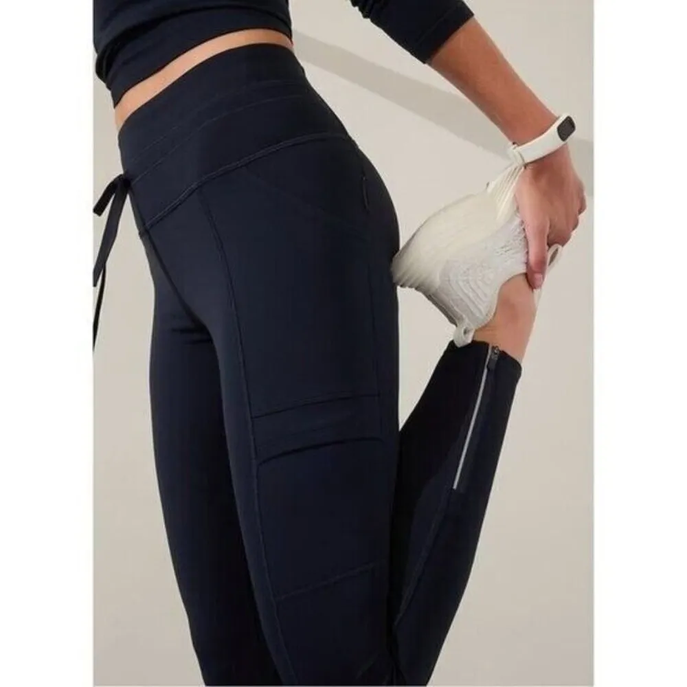 New Athleta 3X Rainier High Rise Cargo Tight 3X Navy 411198032 - Image 4