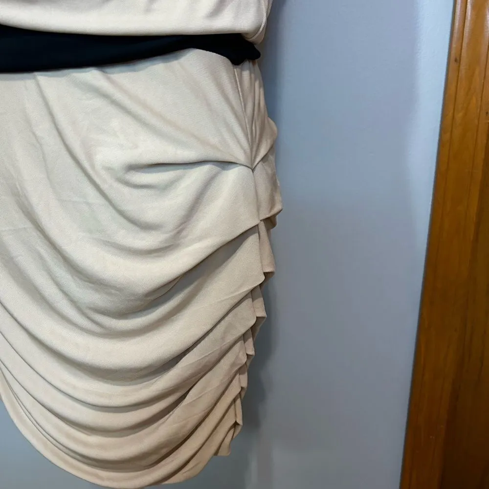 Halston Heritage side‎ ruched mini dress size M - Image 5