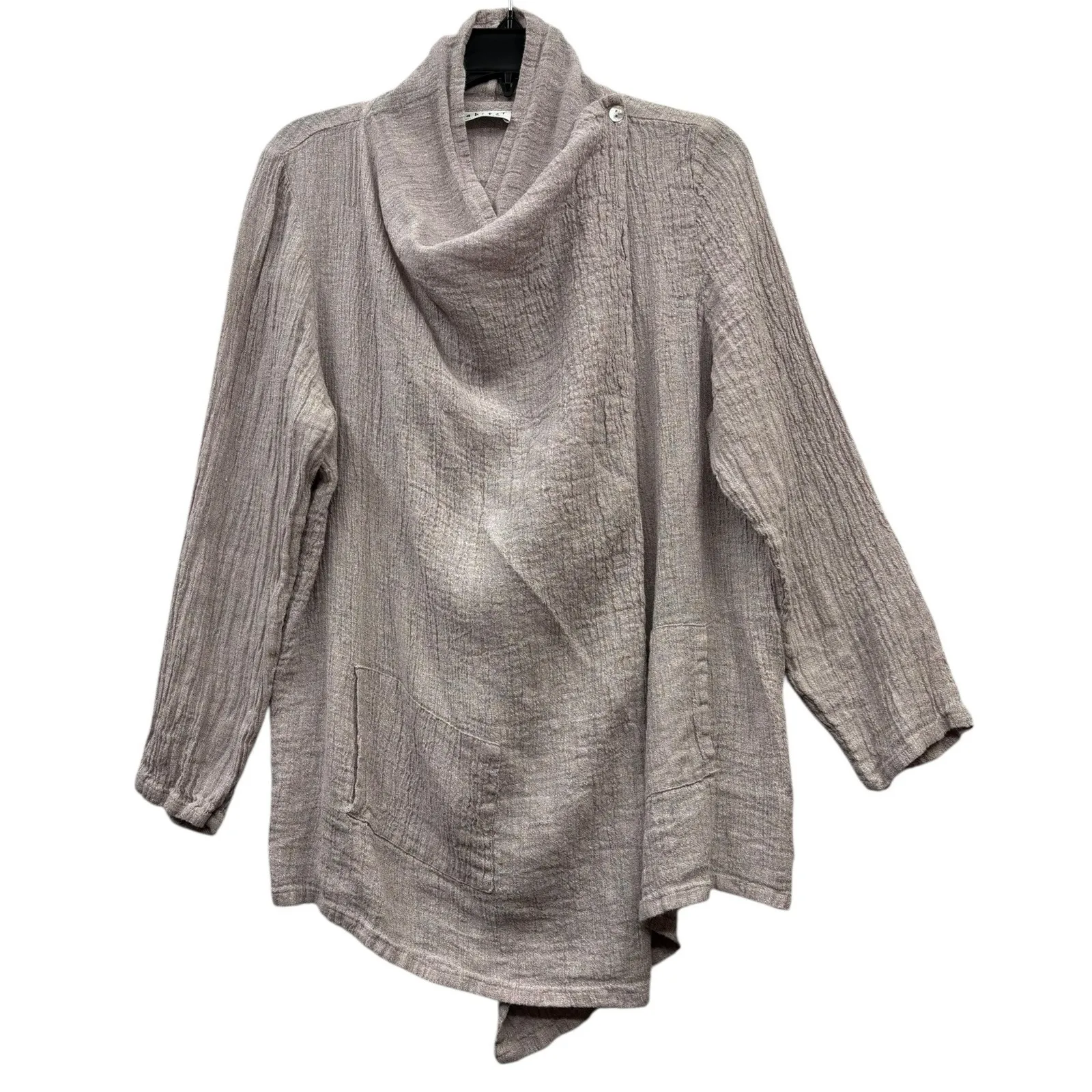 Habitat Women's Textured Long Sleeve Open Cardigan Lightweight Travel Layer M - Image 1