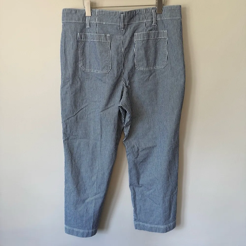 Talbots Size 16 Wide Leg Trouser Jeans - Railroad Stripe - Image 4