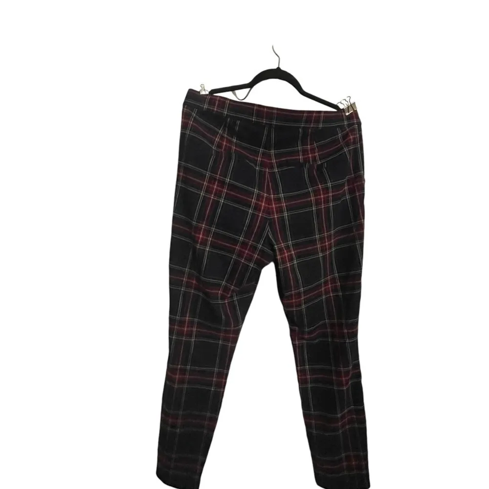 Hollister  Pants Womens XL Blue/ Red Plaid Check Casual Preppy Academia - Image 2