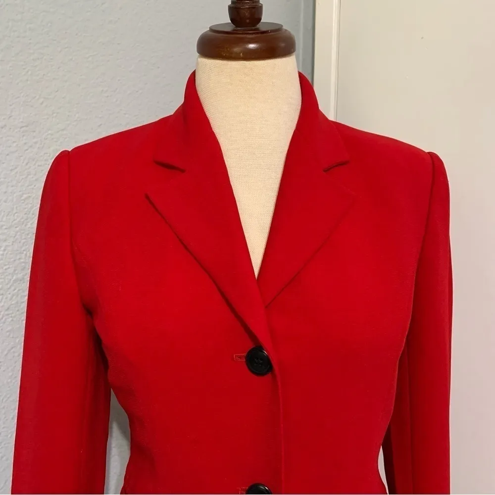 Collectibles Petite Sophisticate Vtg Red Holiday Long Sleeve Christmas Blazer 2 - Image 14