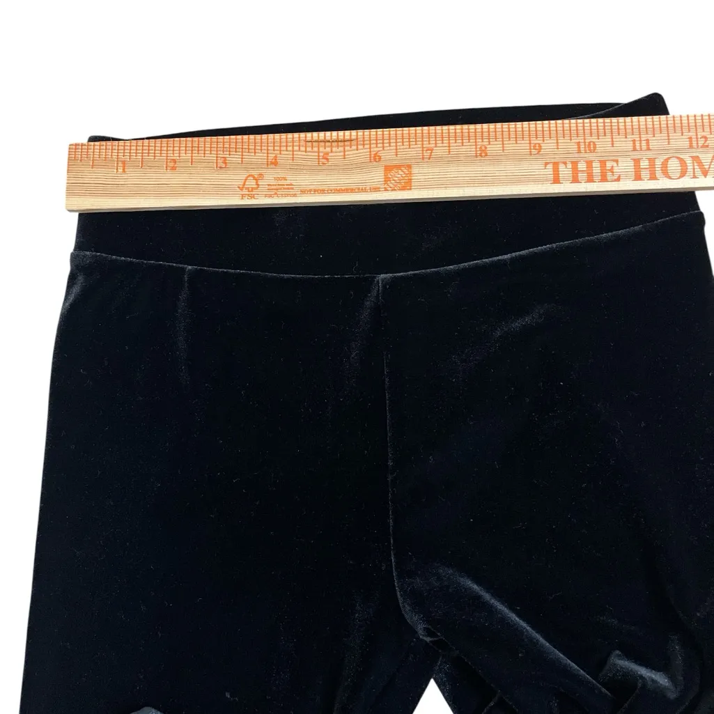 J. Crew Factory Black Stretch Velvet Leggings Size XXS - Image 2