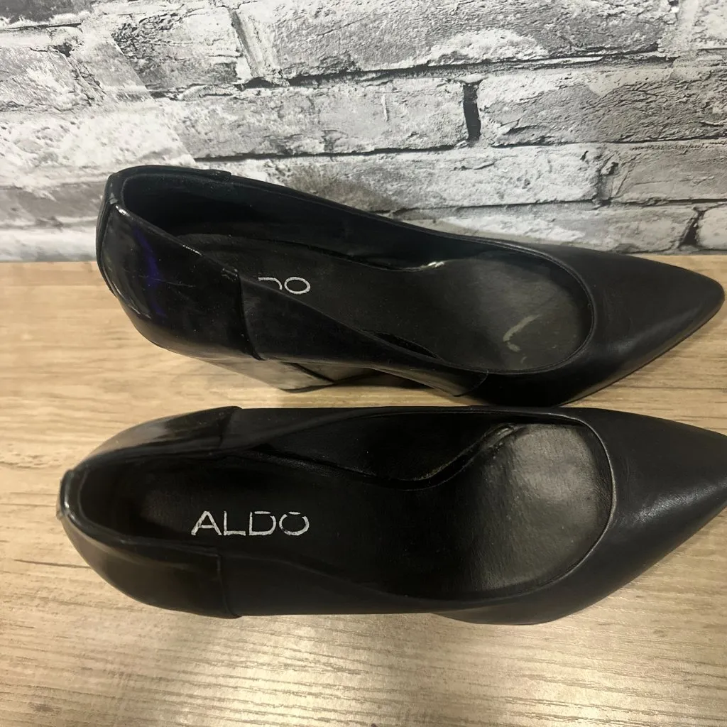 NWT ALDO Black Wedge Heels in Box "Melquist 97" Size 41B IN BOX - Image 4