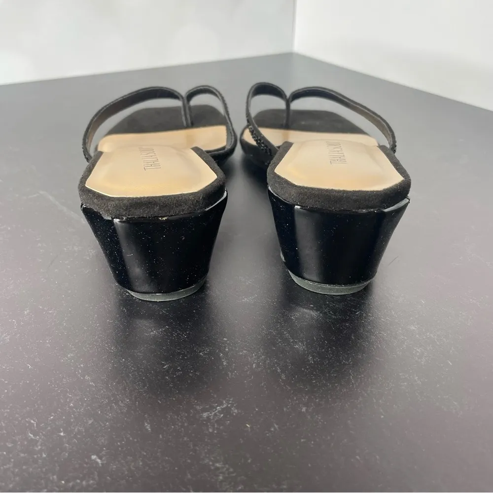 THALIA SODI Women's Verra Wedge Sandals Black Sz 6 - Image 7