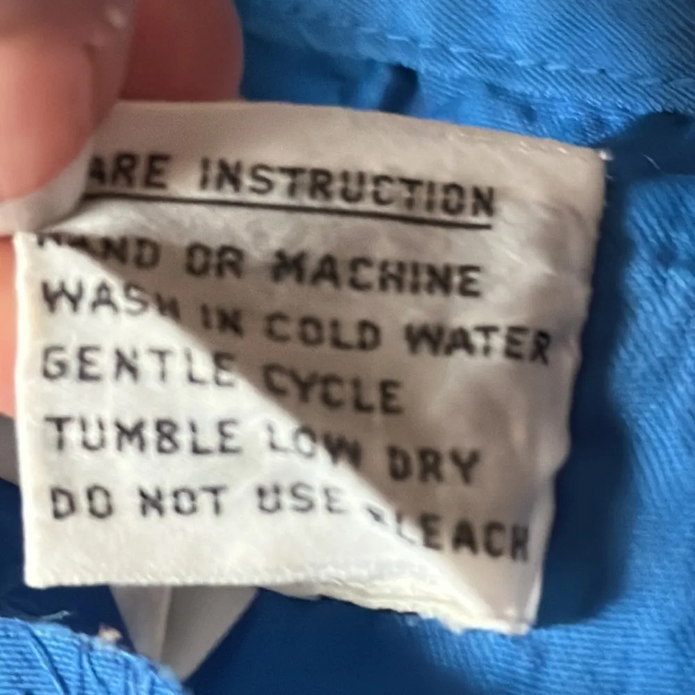 Vintage Nordstrom Point Of View Blue Nylon Windbreaker Oversized Jacket Size 0 - Image 8