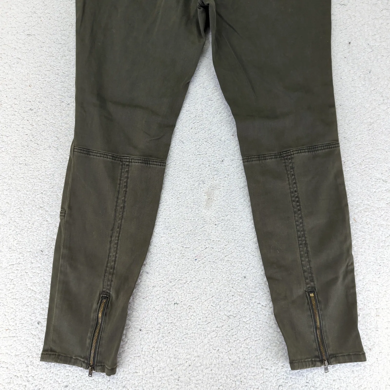 Pilcro Superscript Military Green Moto Pants Women's Size 32 Skinny Stretch - Image 6