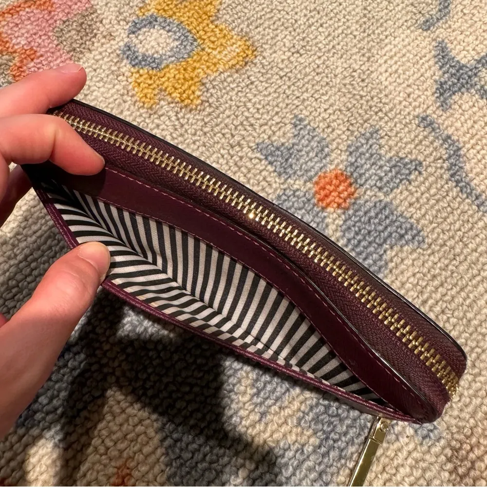 Like New! Kate Spade Cameron Street Lacey Saffiano Leather Wallet Deep Plum - Image 6