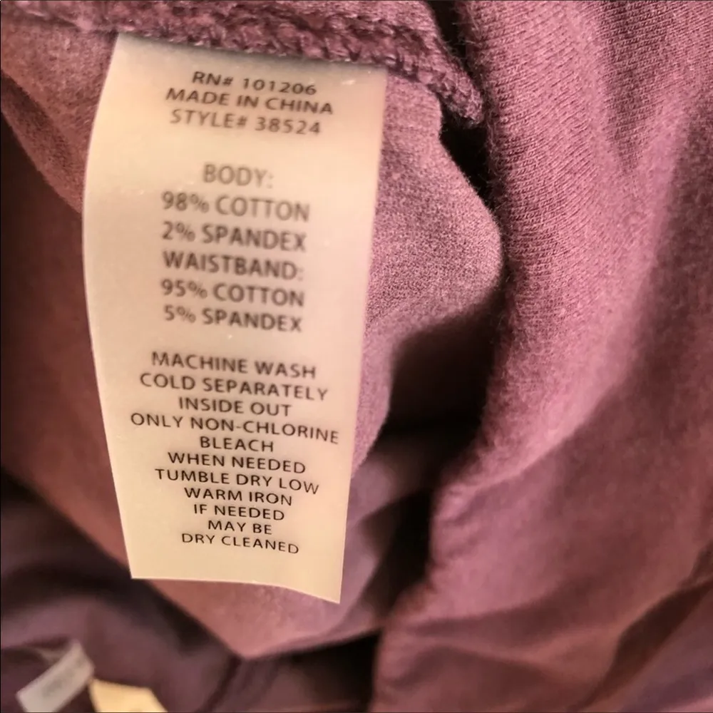 Soft Surroundings Purple Micro Corduroy Moto Style Pull On Pants - Image 6