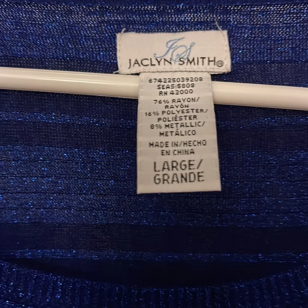 Jaclyn Smith  Blue Sparkle Sweater - Image 4