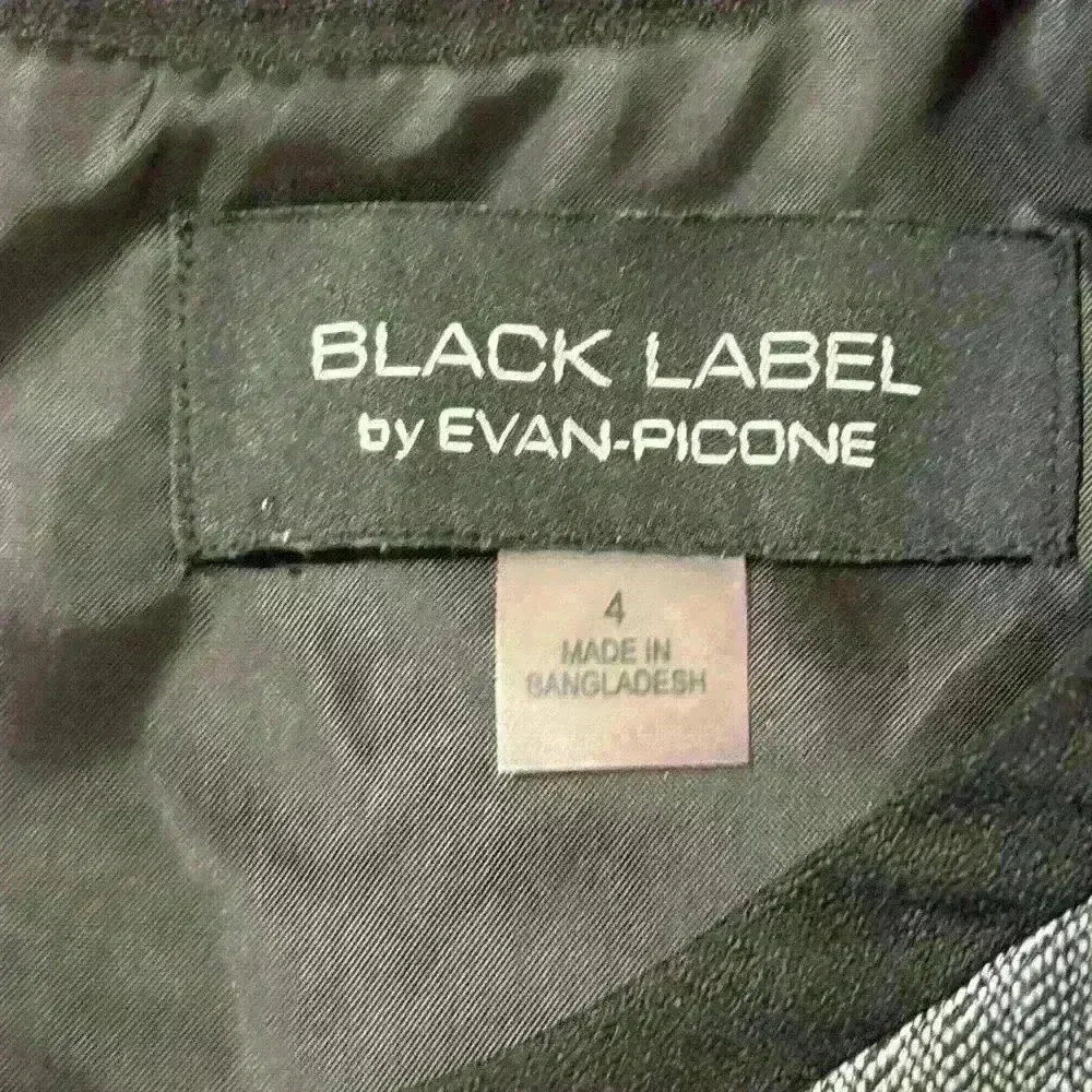 Evan Picone Black Label Sleeveless Black & Grey Colorblock Pencil Dress - Image 4