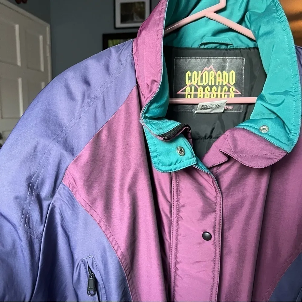 VINTAGE Colorado Classics Pink Purple Ski Jacket Large - Image 3
