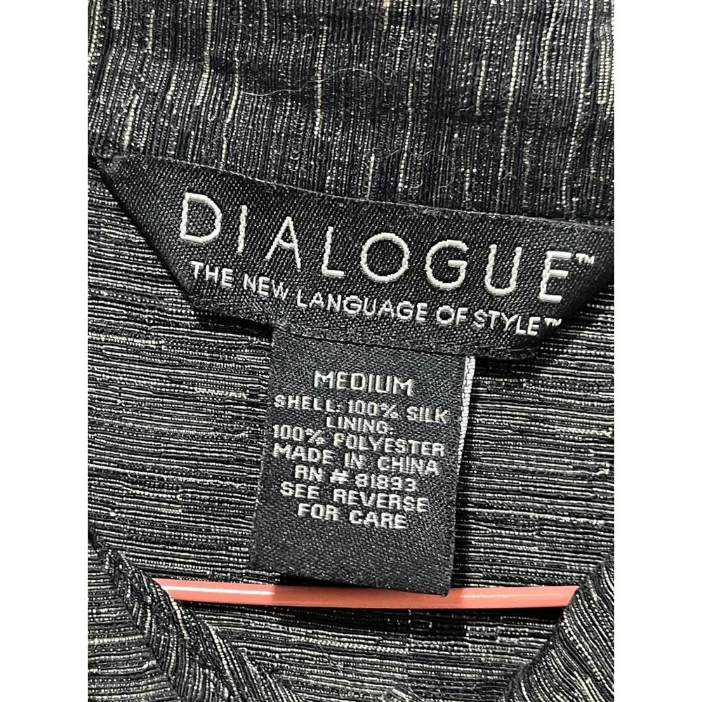 Dialogue Silk Duster Coat Dress Womens Size M - Image 3