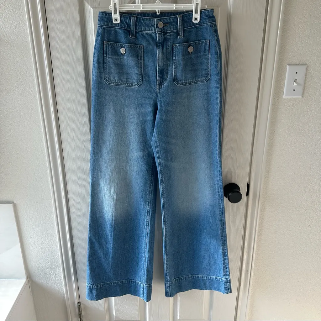 J Crew Sailor Wide-Leg Trouser Jeans 27 EUC - Image 4