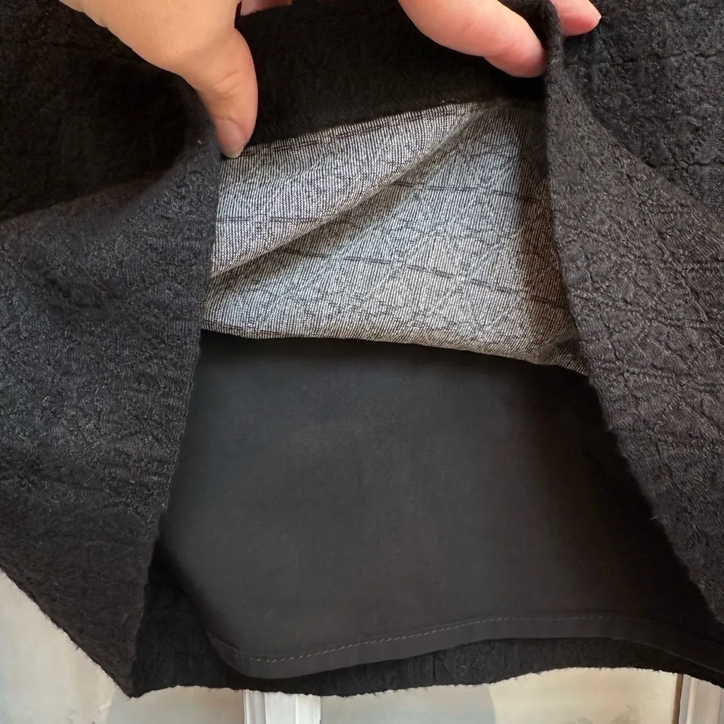 Vintage Nanette Lepore Y2K Black Leather Trim Classic Timeless Skirt Size 6 S - Image 7