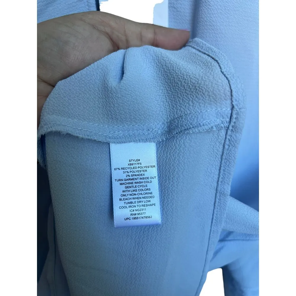 Social Standard by Sanctuary Tallie Long Sleeve Peasant Top (Seaspray, XL)‎ - Image 5