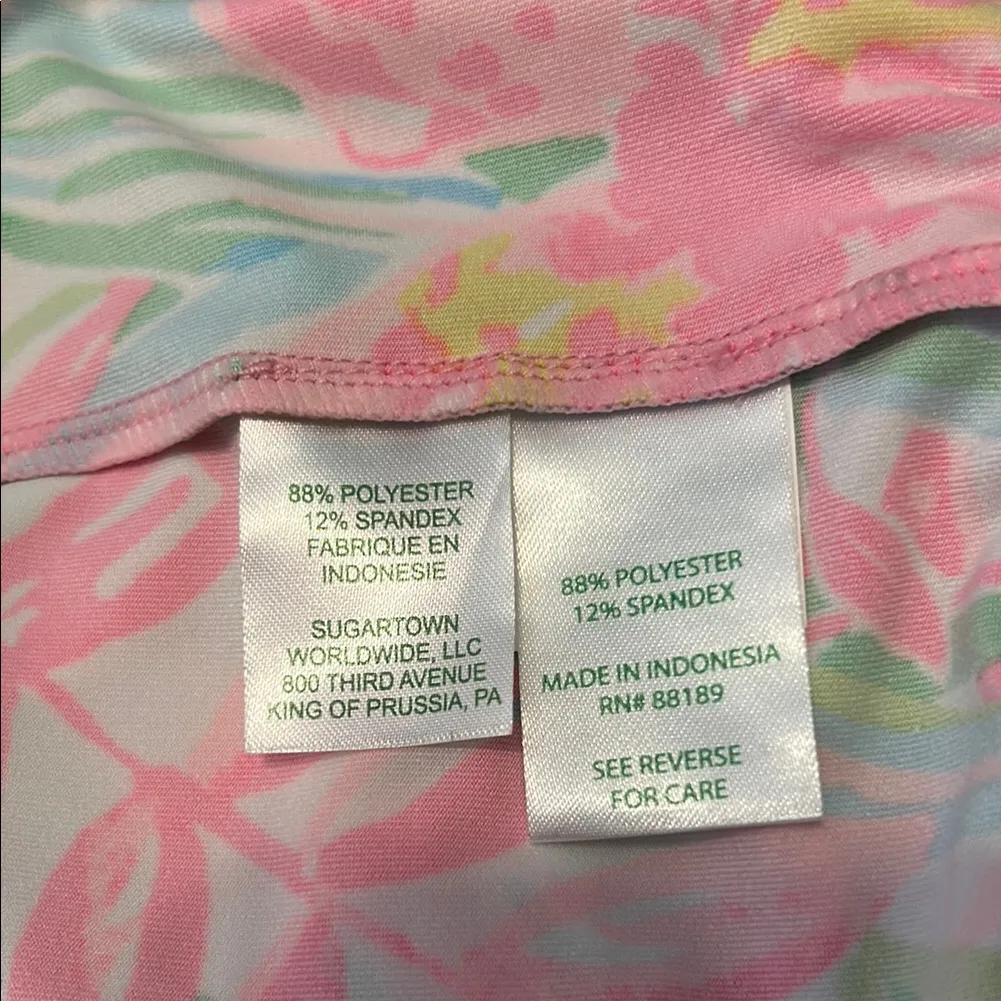 Lilly Pulitzer Vibrant Pink and Blue Halter Top, Size S - Image 4