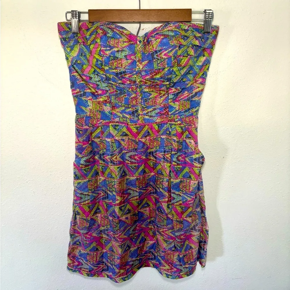 Charlie Jade‎ Anthropologie Small Ginger Dress Multicolored Silk Blend Pockets - Image 2