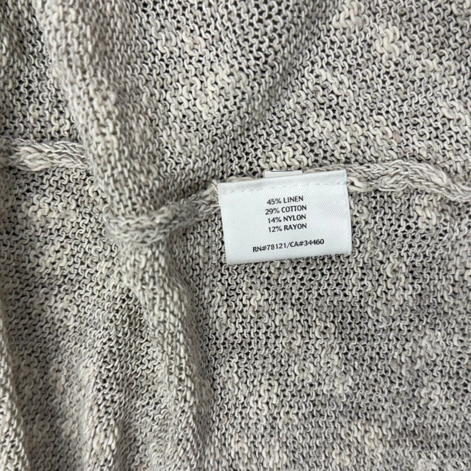 Eileen Fischer linen blend knit cardigan - Image 6