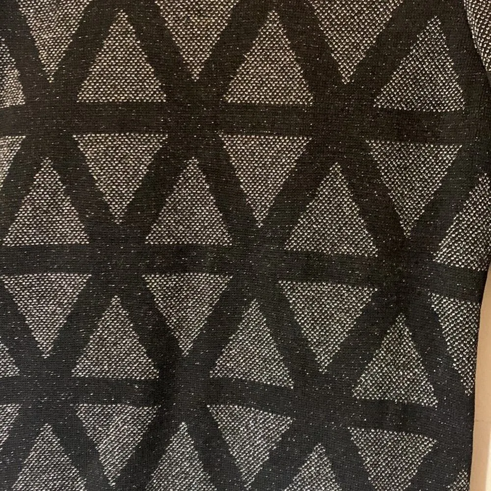 Ming Wang Sapphire womens medium cardigan blazer black silver sparkle fancy - Image 11