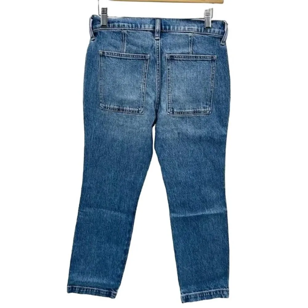 NWT J. Crew Cropped Ankle Patch Pocket Utility Jeans Stretch BT040 24P Blue - Image 5