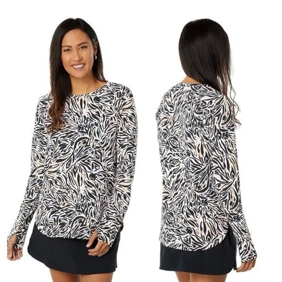 Lilly Pulitzer UPF 50 Luxletic Blythe Pullover Top Medium Women’s Onyx - Image 2