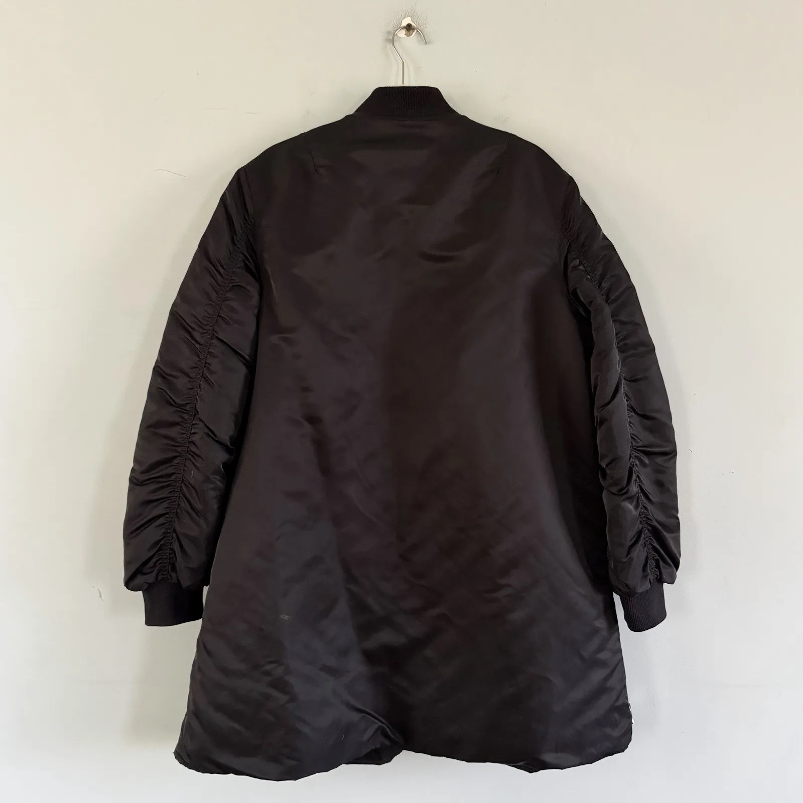 Acne Studios Coos Paw17 Black Long Bomber Jacket Size M - Image 5