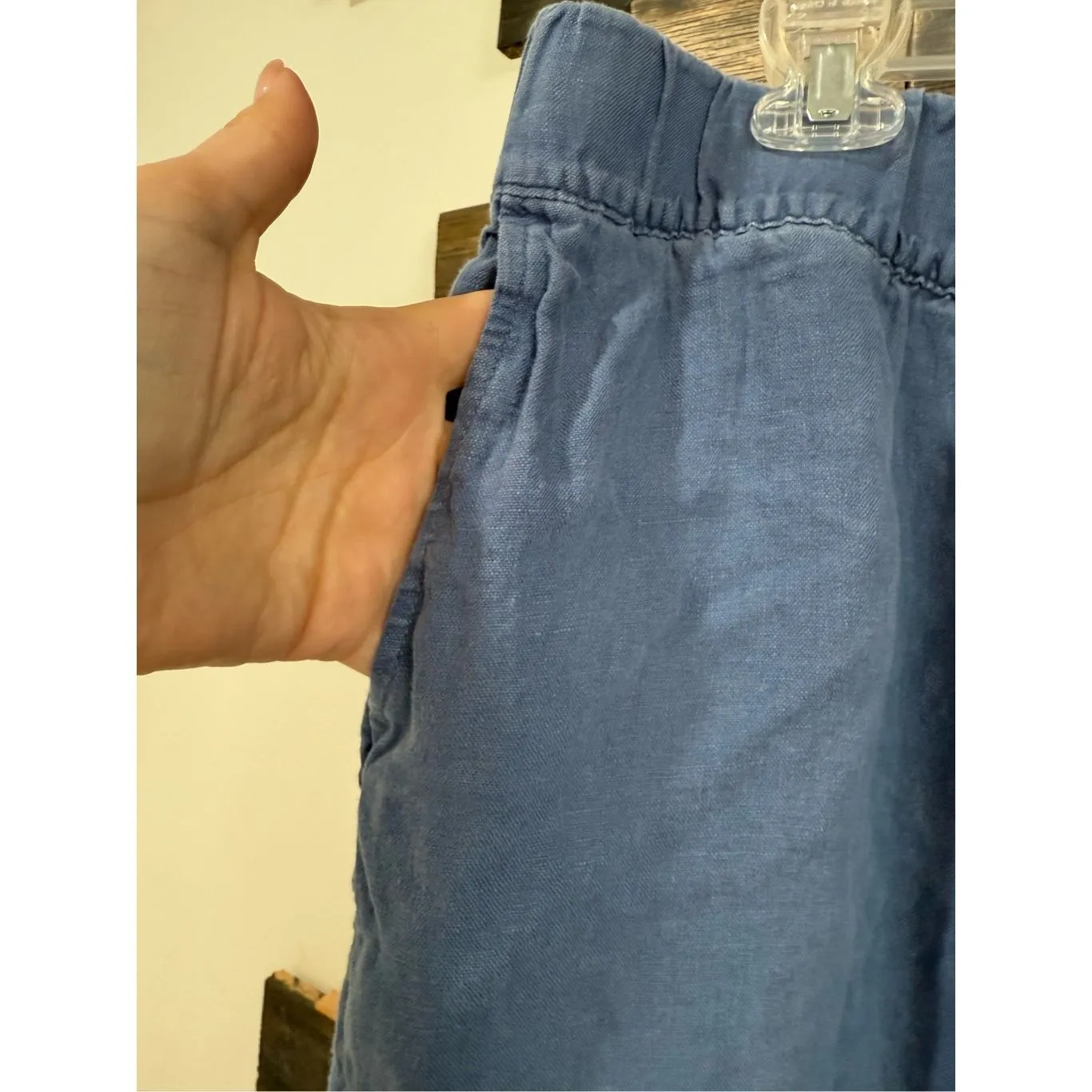 J. Jill Womens linen Pants pockets Size 2X Blue - Image 4