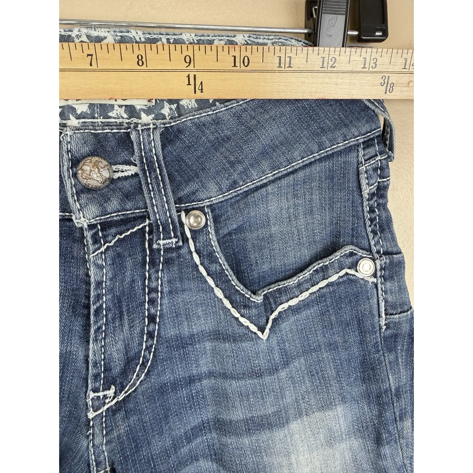 Ariat Real Denim Skinny Low Rise Jeans Women’s Size 26R Frayed Hem - Image 7