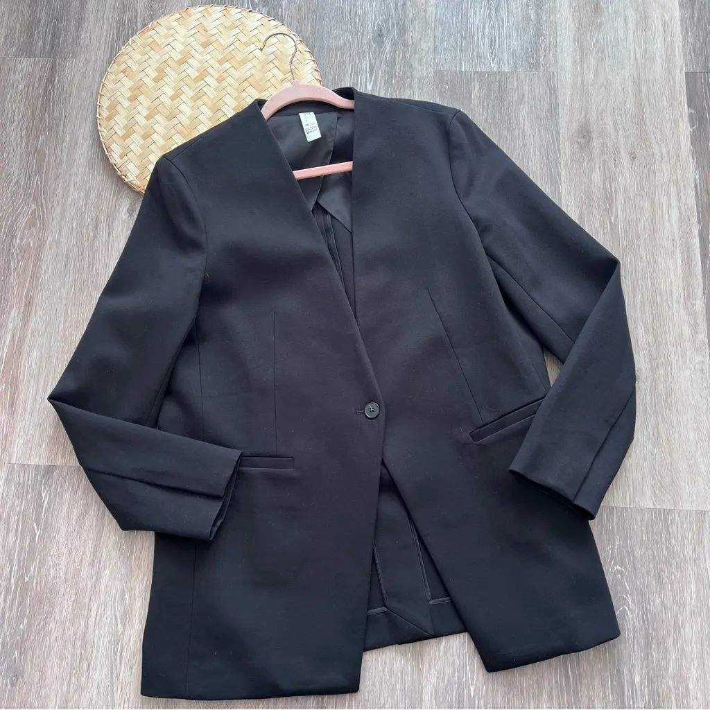 SPANX the perfect collarless blazer black womens M - Image 2