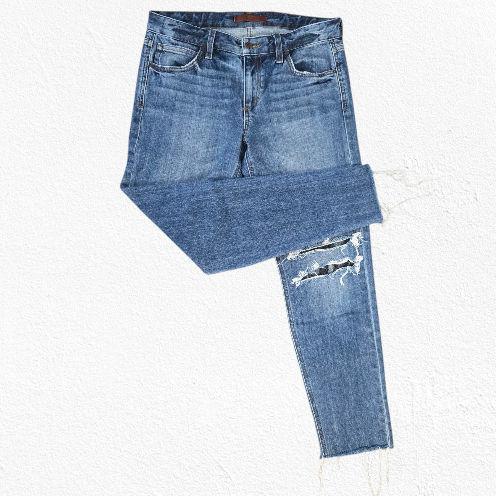 Joes Jeans Medium Wash Distressed Boyfriend Billie Ankle Straight Jeans Size 27 - Image 2