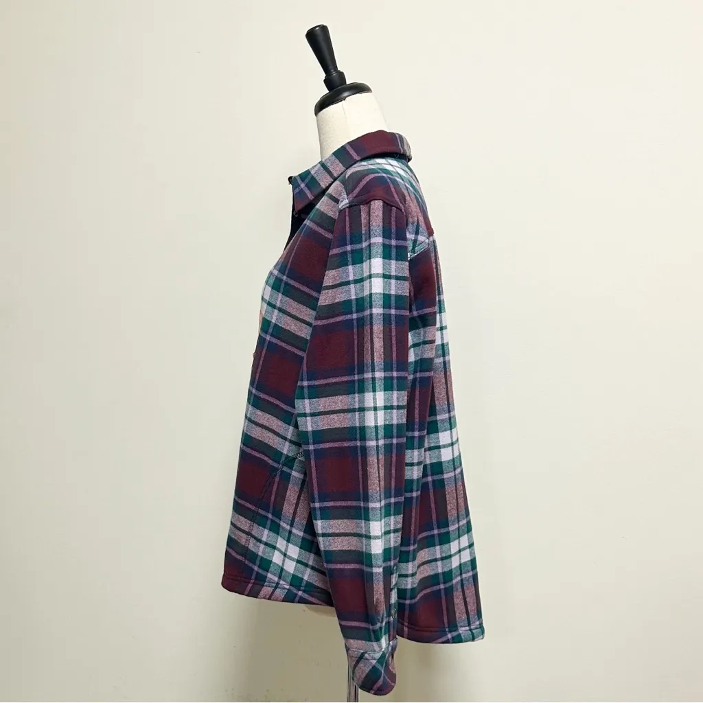 Eddie Bauer Plaid Flannel Snap Button Fleece Lined Shirt Jacket Shacket XXL NWT - Image 4