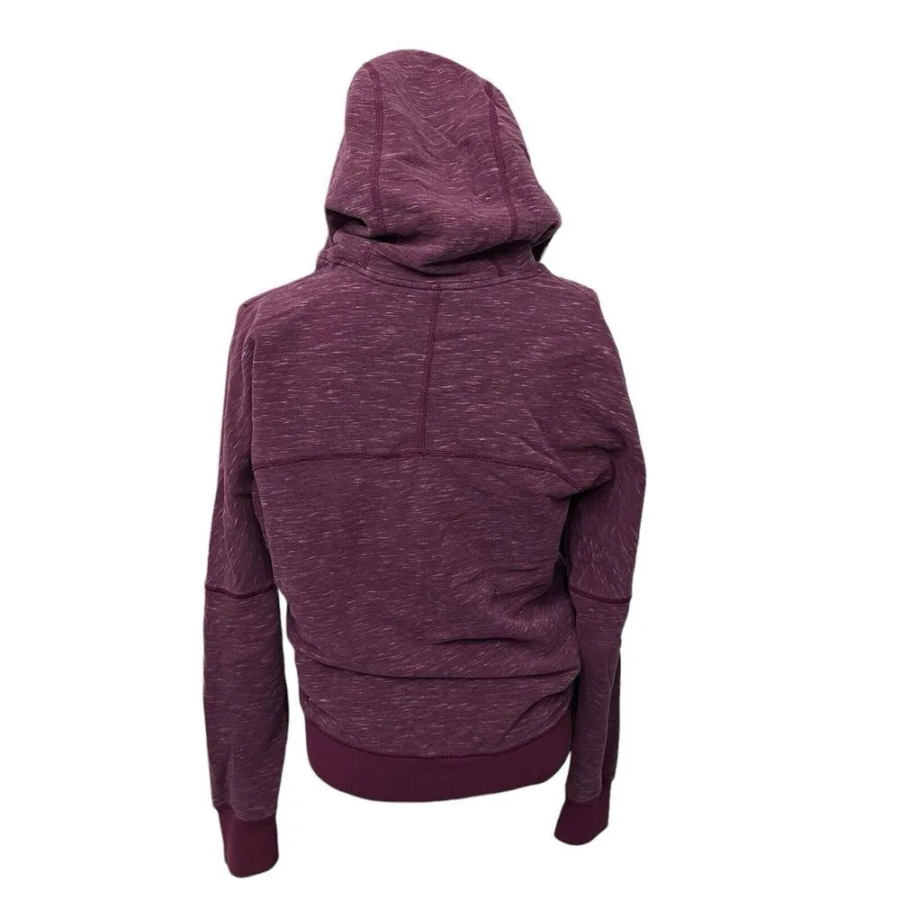 Lululemon Hoodie size 2 & Roam Pullover Side Zip Sweatshirt Heathered Rust Berry - Image 6