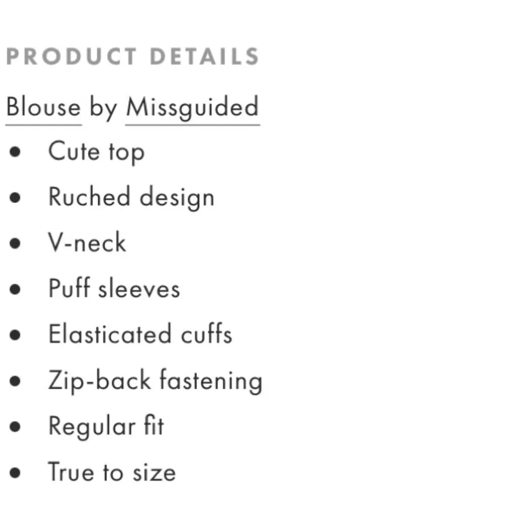 Missguided White Puff Sleeve Waist Length Top 14 NEW - Image 8