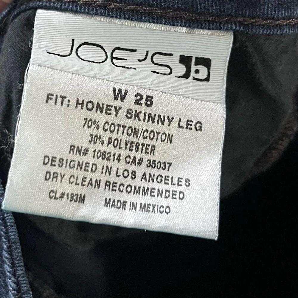 Joe's Jeans The Honey Dark Wash Low Rise Skinny Jeans 25 - Image 5