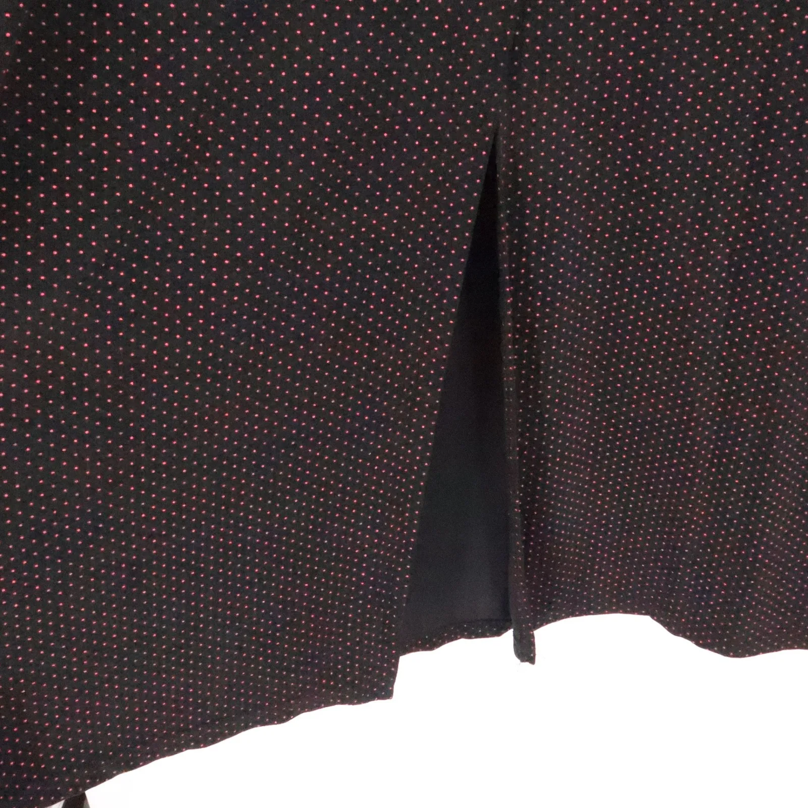 Vintage 90svBriggs New York Black Red Polka Dot Midi Skirt Stretch Plus Size 1XL - Image 3