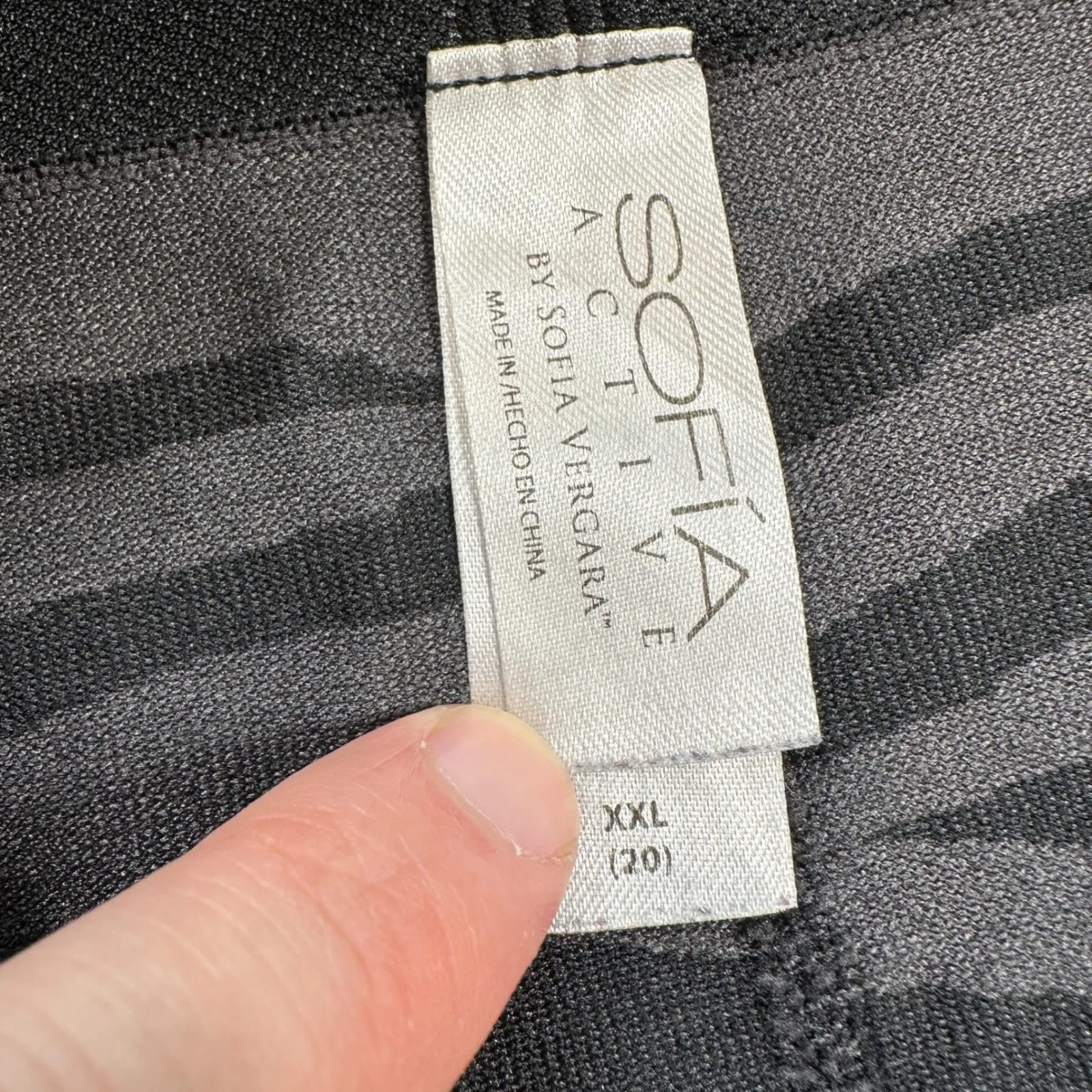 Sofia Active by Sofia Vergara Leggings Womens XXL Animal Print Zebra Leopard Black - Image 5