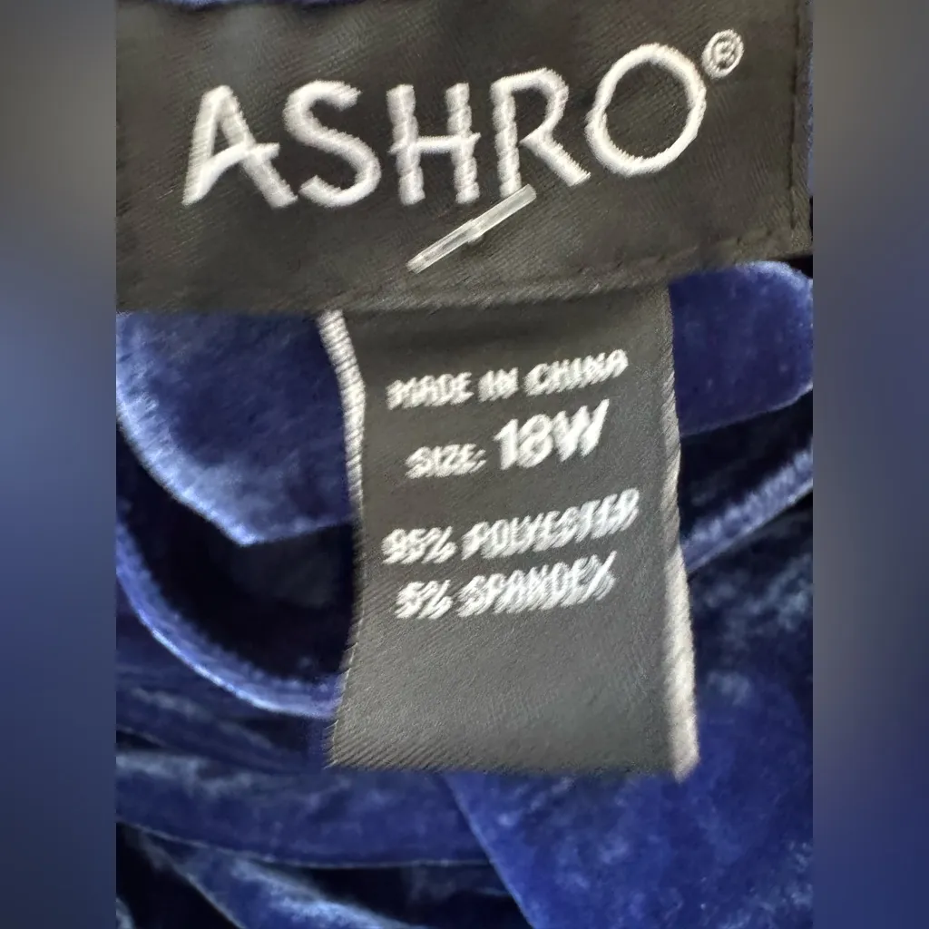 Ashro Deep Blue Formal Wedding Church Velvet - Image 2