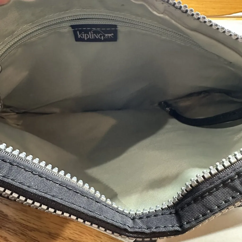 Kipling Black Nylon Crossbody Bag with Multiple Zipper Pockets Handbag - Image 6