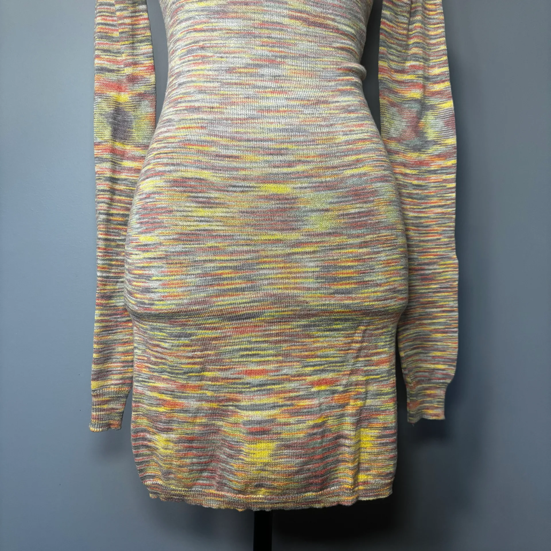Womens Long Sleeve Sweater Dress Multi Color Sz Small - Image 3