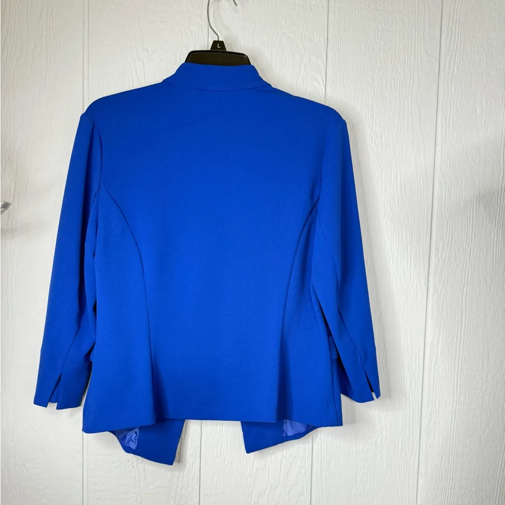 Elegant Royal Blue Women's Blazer Size M - Image 4
