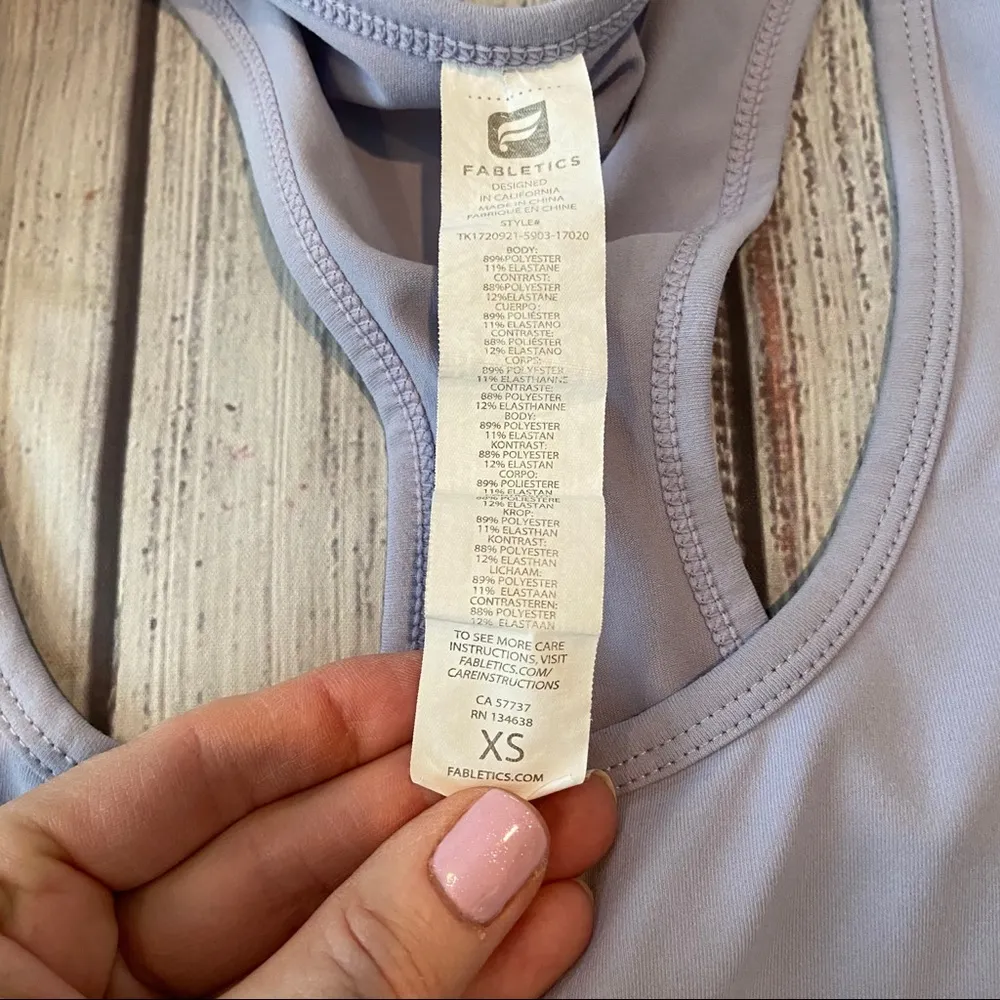 Fabletics Cashel Cinched Racerback Tank Top.  Size XSmall. EUC - Image 6