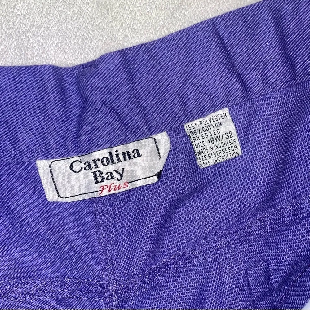 Purple 90s vintage jorts denim shorts, Carolina Bay size 18W 32 - Image 7