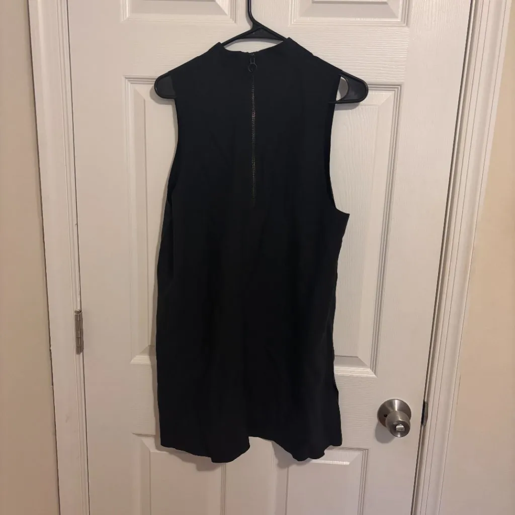 Athleta Interstellar Bike Tunic Top Sleeveless Black Womens Sz XL Side Zippers - Image 5