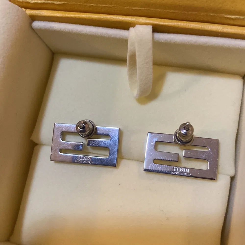 Baguette FF Crystal Embellished Earring - Image 4