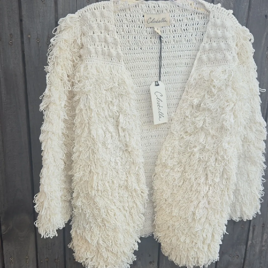Cleobella Cream Textured Cardigan - Image 4