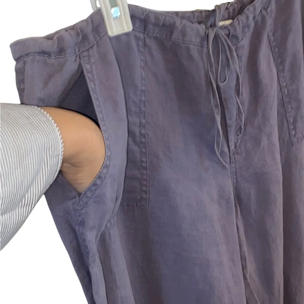 London Jeans Blue 100% Linen Draw string Pants Resortwear Loungewear plus size Size 16 - Image 2