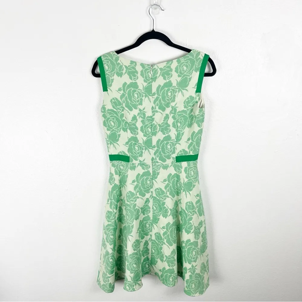 ANTONIO MELANI Natasha Green Poplin Sateen Floral A-Line Maxi Dress, Size 4 - Image 2