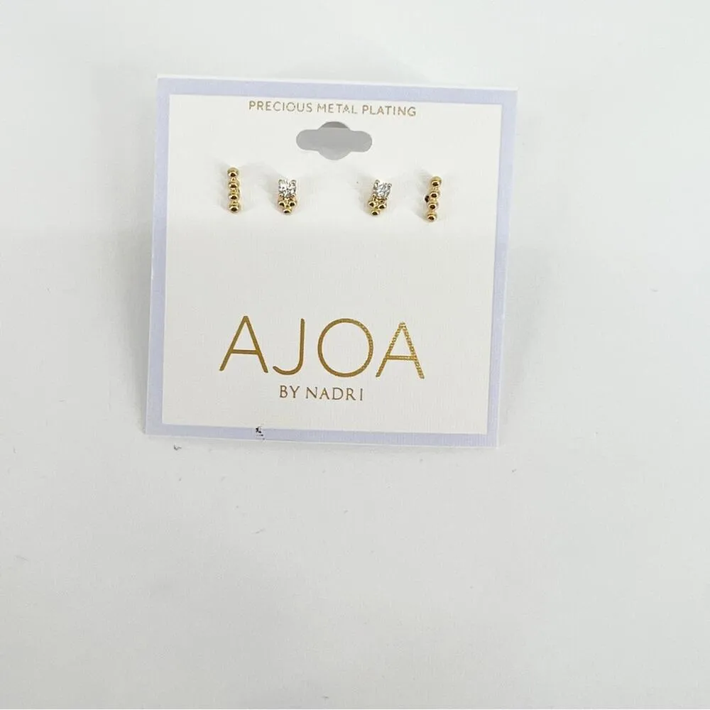 NWT AJOA Lala Gold 2 Pack Stud Earrings - Image 2