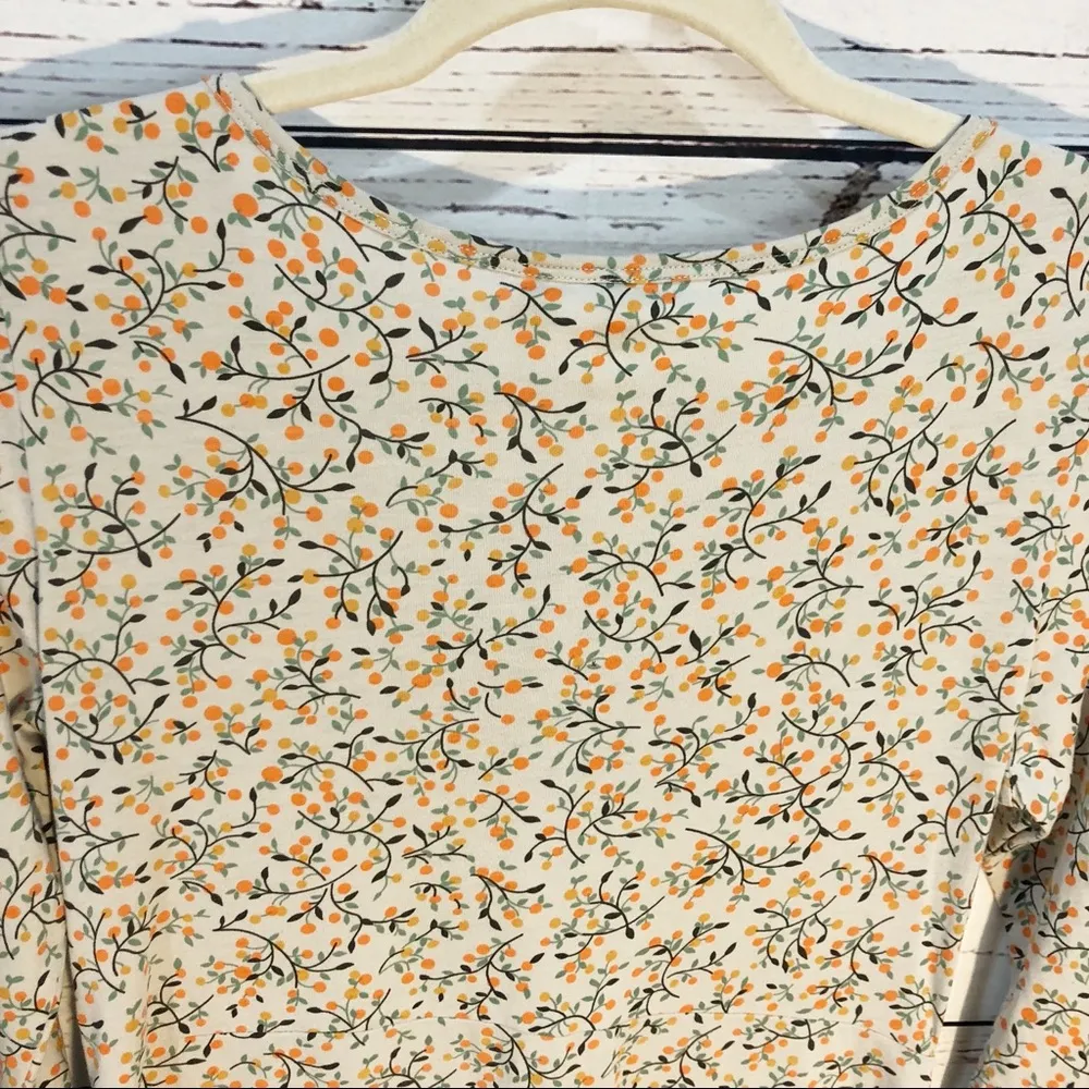 Anthropologie Little Yellow Button Floral Tunic Peasant Prairie Cottagecore - Image 5